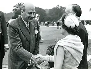 Edgar Percival, left, being received by the Royal Aerona?