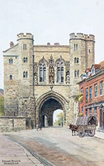 Crenellated Collection: Edgar Tower, gatehouse in Worcester, Worcestershire
