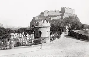 Edinburgh Castle from the Lothain Road, Scotland