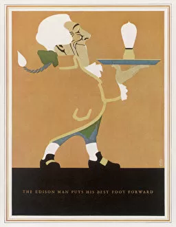 Butler Collection: Edison Lightbulb Advert