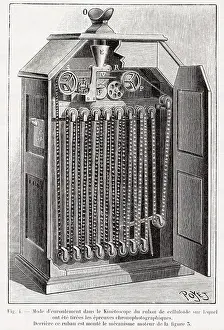 Means Prints: EDISON'S KINETOSCOPE Reproducing to the eye the effect of human motion by means of a swift