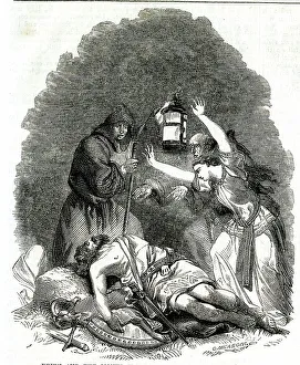 Searching Prints: Edith and the monks searching for body of King Harold