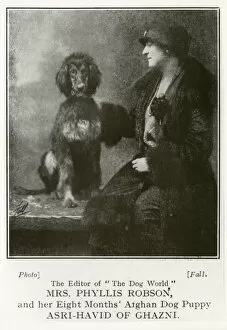 Month Collection: The Editor of The Dog World Mrs Phyllis Robson, pictured with her eight-month-old