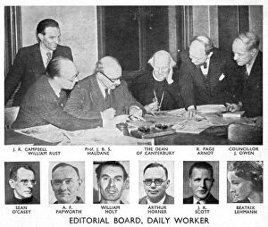 Clergymen Collection: Editorial Board, Daily Worker newspaper, London