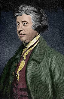 Edmund Burke (1729-1797). Colored engraving