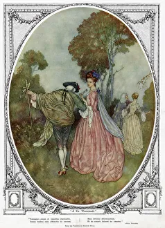 Dulac Prints: Edmund Dulac - a la promenade