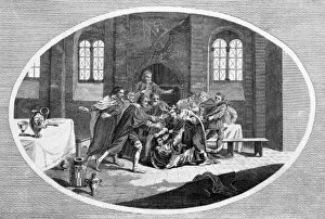 Edmund I stabbed by Leofa