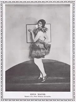 Frivolities Prints: Edna Maude from cabaret at the New Princes Restaurant, Londo