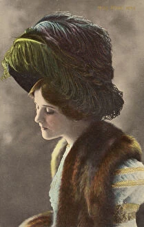 Adorned Gallery: Edna May - American Actress - Large ostrich feather hat
