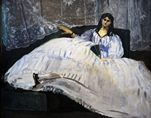 Manet Gallery: Edouard Manet (1832-1883). Lady with a fan, 1862