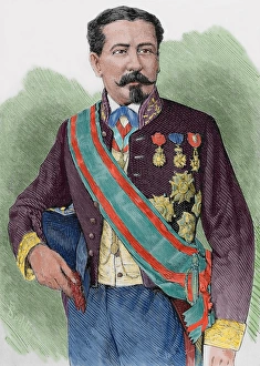 Images Dated 23rd January 2013: Eduardo Hipolito Pirel. Spanish politician. Engraving. Color