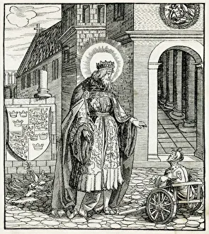 Images Dated 28th September 2012: Edward Confessor / Woodcut