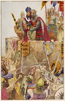 1284 Prints: Edward I & Baby Son