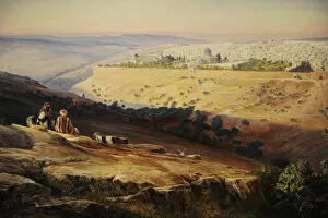 Images Dated 4th January 2014: Edward Lear (1812-1888). Jerusalem from the Mount of Olives