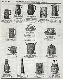 Flint Collection: Edward Pink & Sons - Jugs, Cups, Saucers, etc
