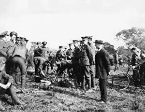 Edward, Prince of Wales, inspecting field kitchen, Richmond