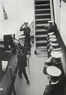 Exmouth Gallery: Edward Prince of Wales visiting Training Ship Exmouth