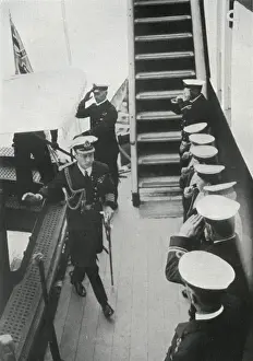 Visiting Prints: Edward Prince of Wales visiting Training Ship Exmouth