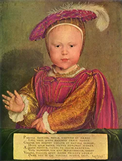 Images Dated 11th December 2017: Edward VI as a Child, by Hans Holbein the Younger