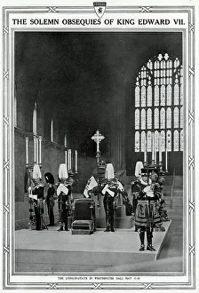 Guarded Prints: Edward VII lying-in-state in Westminster Hall