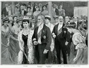 Bowing Prints: Edward VII visiting Chatsworth House, Derbyshire