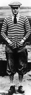 Fours Prints: Edward VIII, as Prince of Wales, in golfing attire