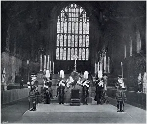 Viis Prints: Edward VII's coffin in Westminster Hall london