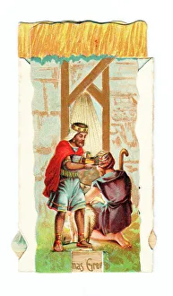 Dimensional Prints: Edwardian 1900s Card Greetings Christmas Xmas