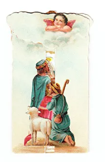 Edwardian 1900s Card Greetings Christmas Xmas