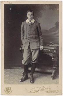 Edwardian boy in jacket and breeches Edwardian boy in jacket and breeches