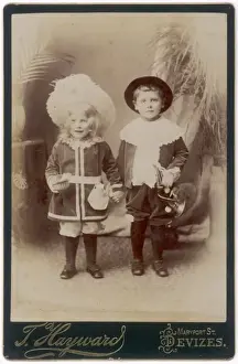 Theatricals Prints: Two Edwardian children in historical costume