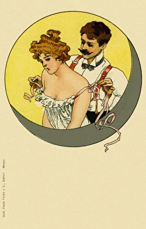 Undressing Gallery: Edwardian couple undressing