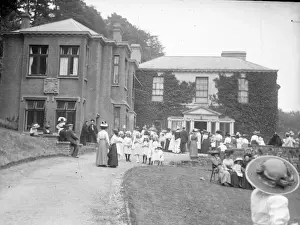 Crickhowell Prints: Edwardian garden party, Crickhowell, Powys, Mid Wales