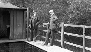 Rods Prints: Edwardian gentlemen with fishing rods