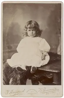 Voluminous Prints: Edwardian girl sitting on a table