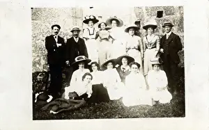 Bodiam Prints: Edwardian Group, Bodiam Castle, Sussex