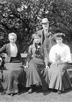 Misses Prints: Edwardian group in garden