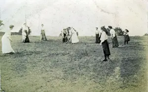 Wentworth Postcard Collection Prints: Edwardian Ladies Playing Cricket