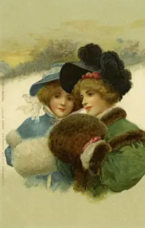 Muffs Prints: Edwardian ladies in winter