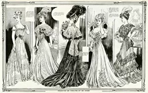 Images Dated 16th March 2016: Edwardian theatre and dining clothing 1905