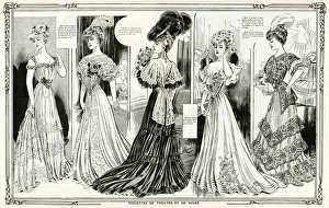 Neckline Collection: Edwardian theatre and dining clothing 1905
