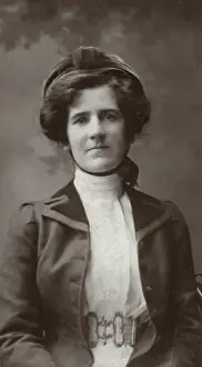 Blouse Prints: Edwardian woman, head and shoulders studio portrait