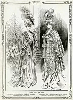Neckline Collection: Edwardian women in evening coats 1905