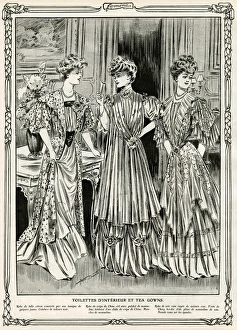 Images Dated 16th March 2016: Edwardian women wearing teagowns 1905