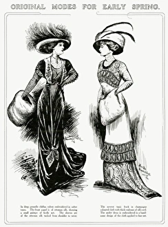 Edwardian womens clothing for spring 1909 Edwardian womens clothing for spring 1909