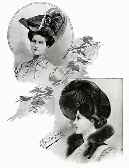 Images Dated 12th January 2018: Edwardian womens hats 1905