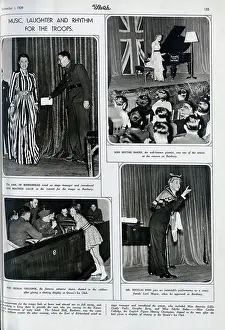 Baker Prints: Edythe Baker, pianist, piano concert for troops at Banbury