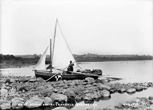 Cranfield Collection: An Eel Fishers Boat at Cranfield, Lough Neagh