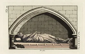 13th Century Prints: Effigy of Norman knight from Danbury church, 13th century