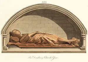 13th Century Prints: Effigy of a Norman knight, Danbury church, 13th century